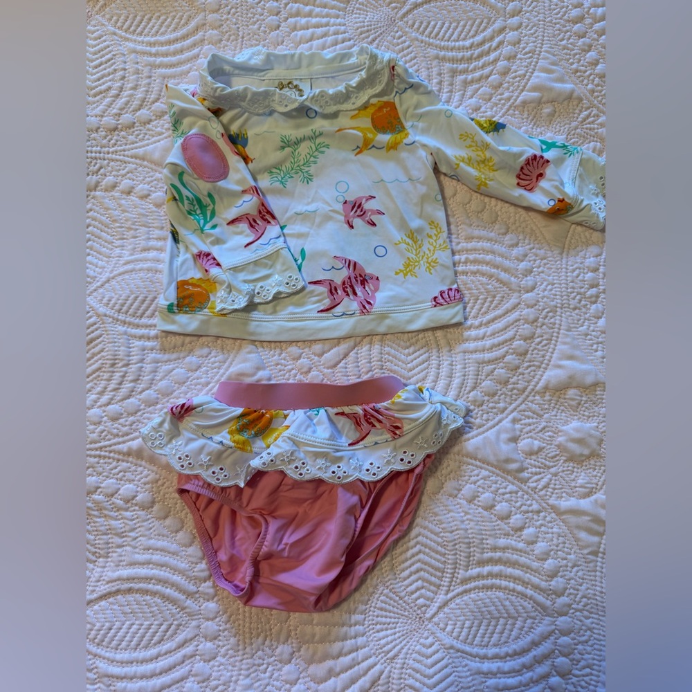 Colorful Sea Life Baby Swimsuit Set